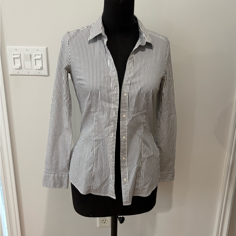 Classic Black and White Striped Women's Top